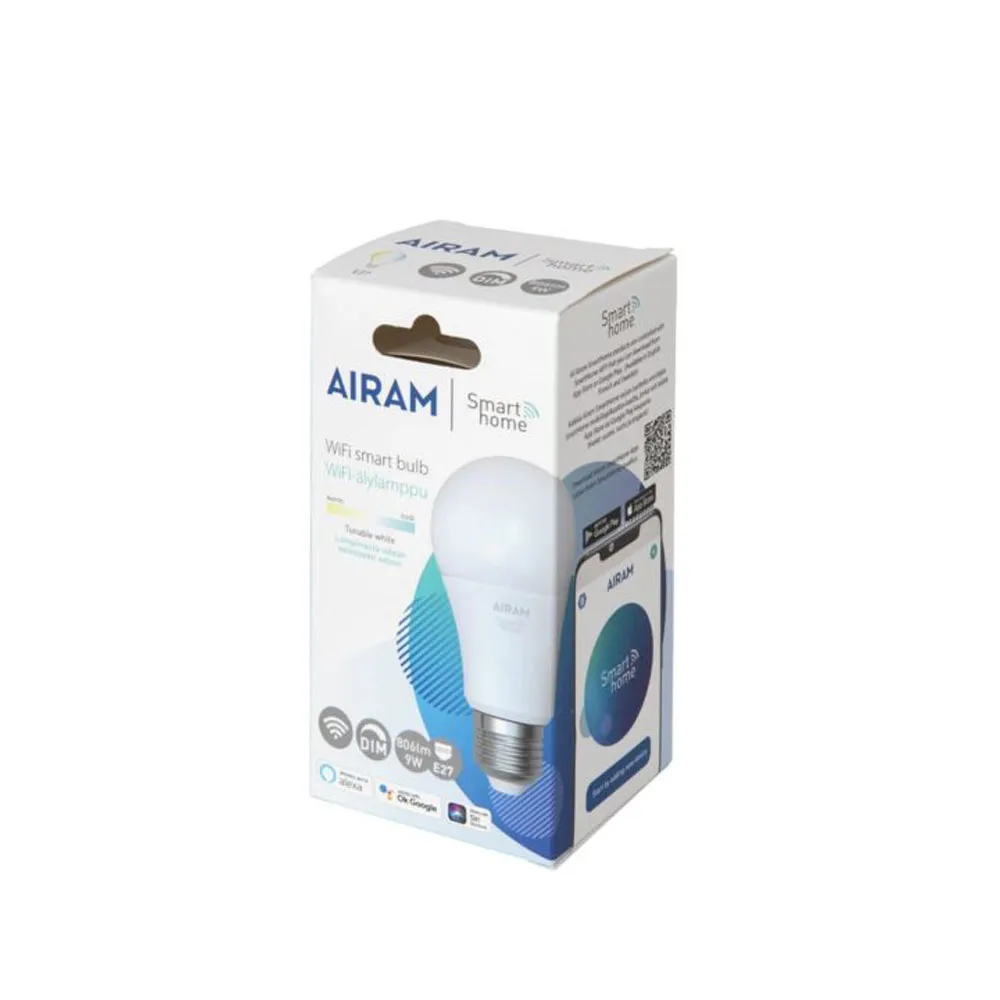 Airam Smart Home LED-normal light source, White e27, 9w Airam