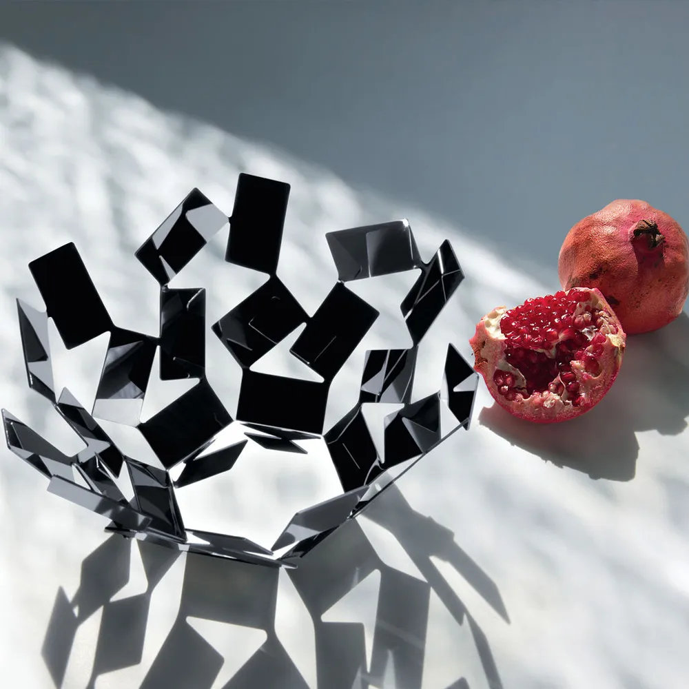 La Stanza dello Scirocco fruit basket, Black, small Alessi