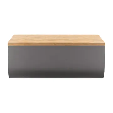 Mattina bread bin 34 cm - Dark grey-bamboo - Alessi