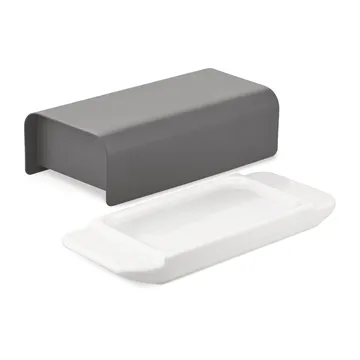 Mattina butter dish 9.5x21 cm - Dark grey - Alessi