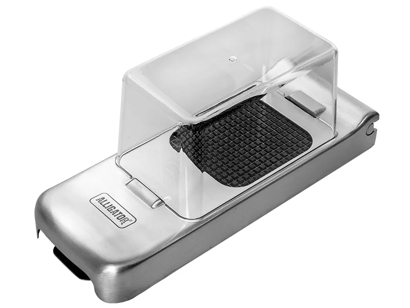 Onion cutter with large lid, Stainless steel Alligator Family