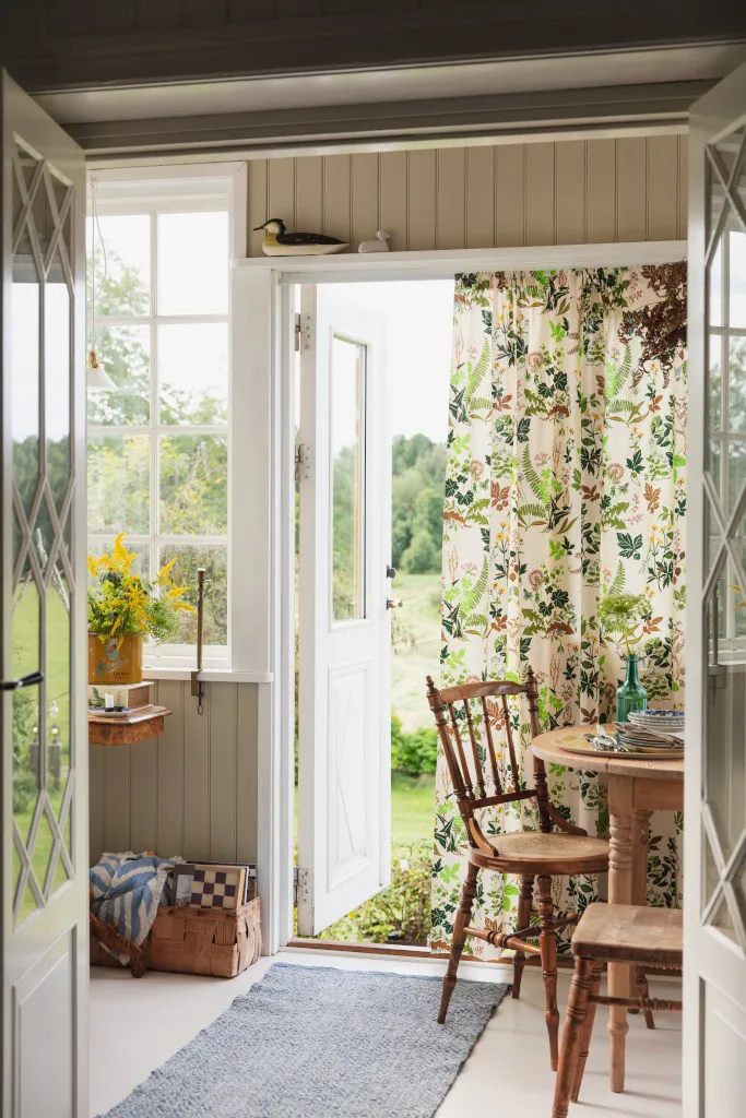 Ängsö fabric, Multi-beige Almedahls