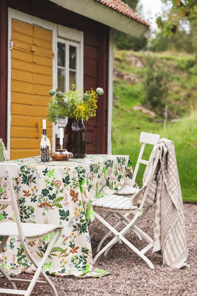 Ängsö fabric, Multi-beige Almedahls