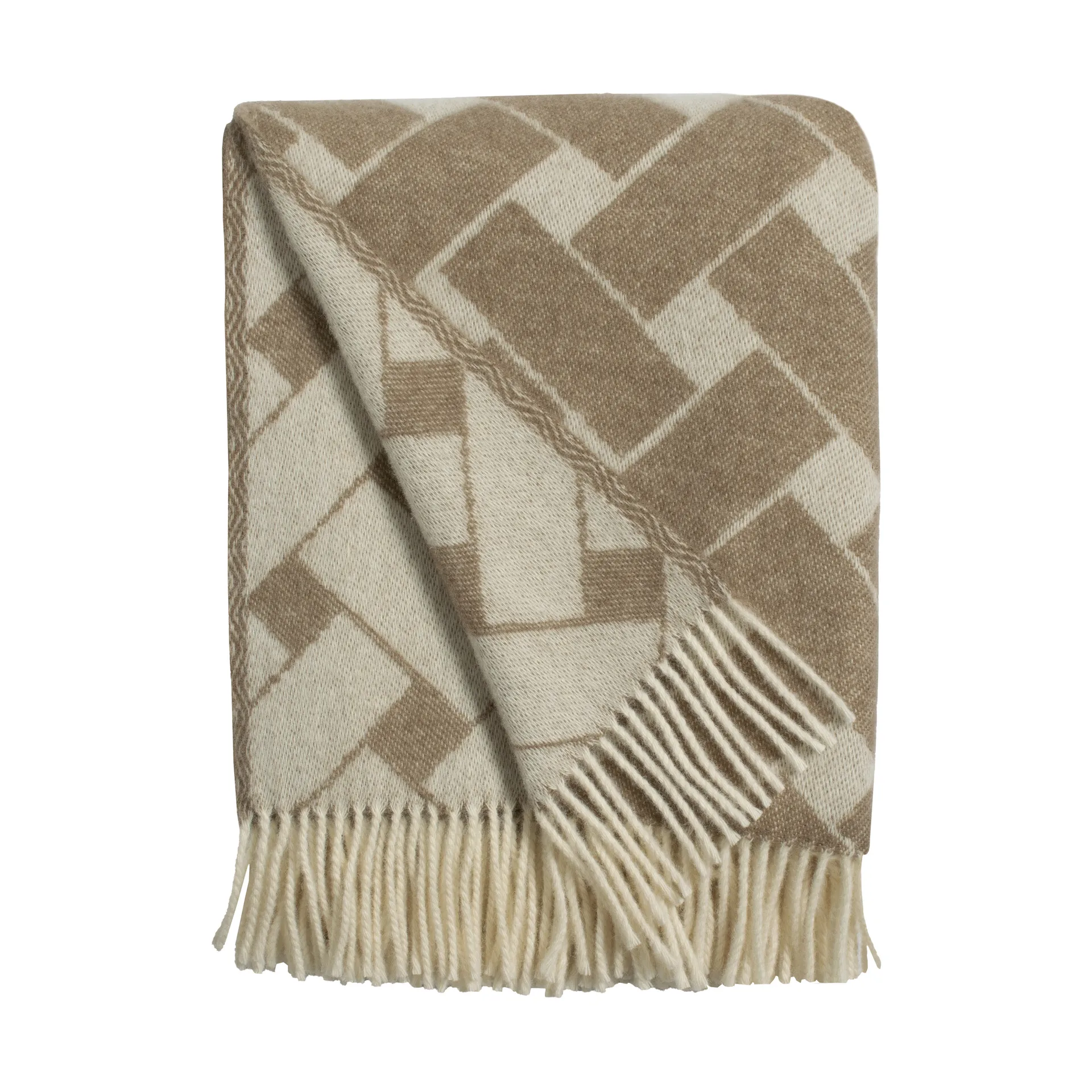 Basket throw 130x170 cm, Brown-offwhite Almedahls