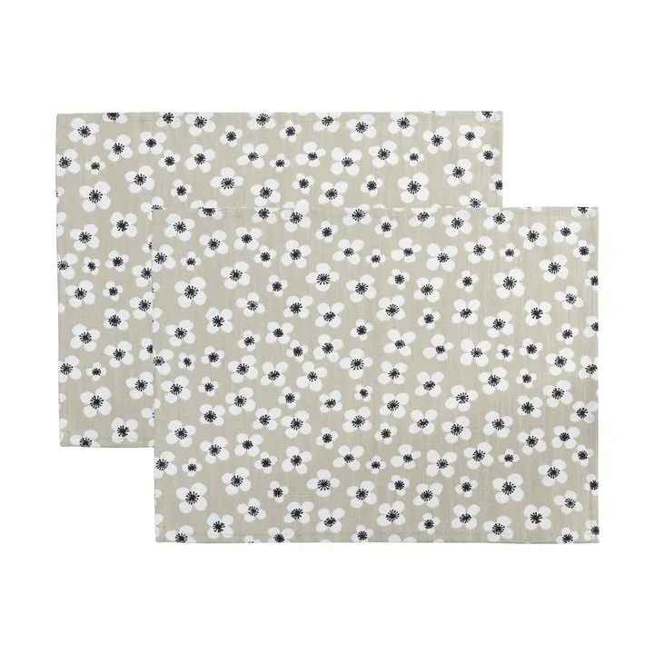 Belle Amie placemat 2-pack - Beige, 34x45 cm - Almedahls