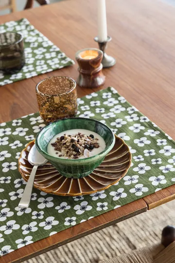 Belle Amie placemat 2-pack - Dark green, 34x45 cm - Almedahls