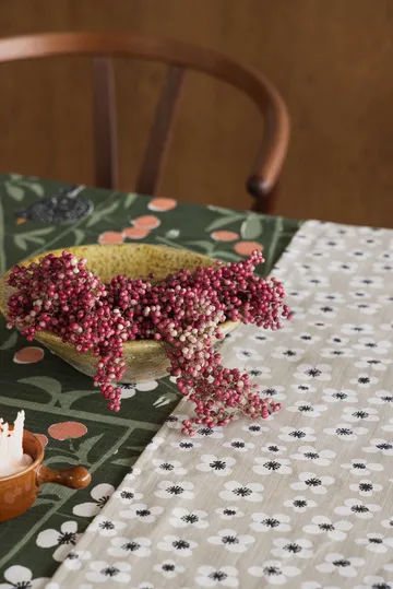 Cherry Garden tablecloth - Dark green, 145x250 cm - Almedahls
