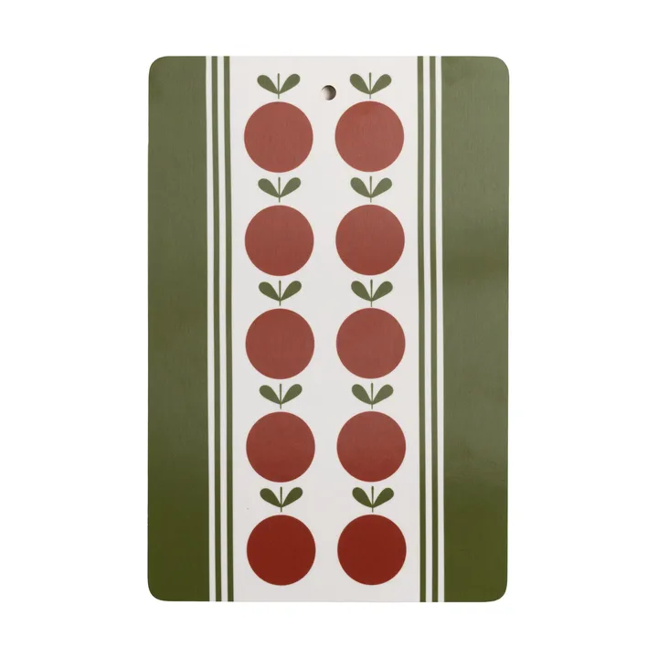 Fruit and cake serving board - Red-green, 20x30 cm - Almedahls