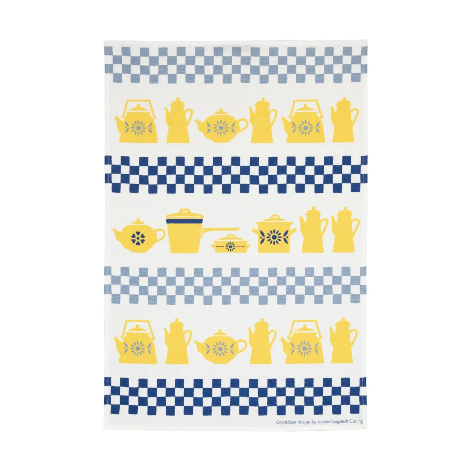 Grytskåpet kitchen towel 47x70 cm, Multi-yellow-blue Almedahls