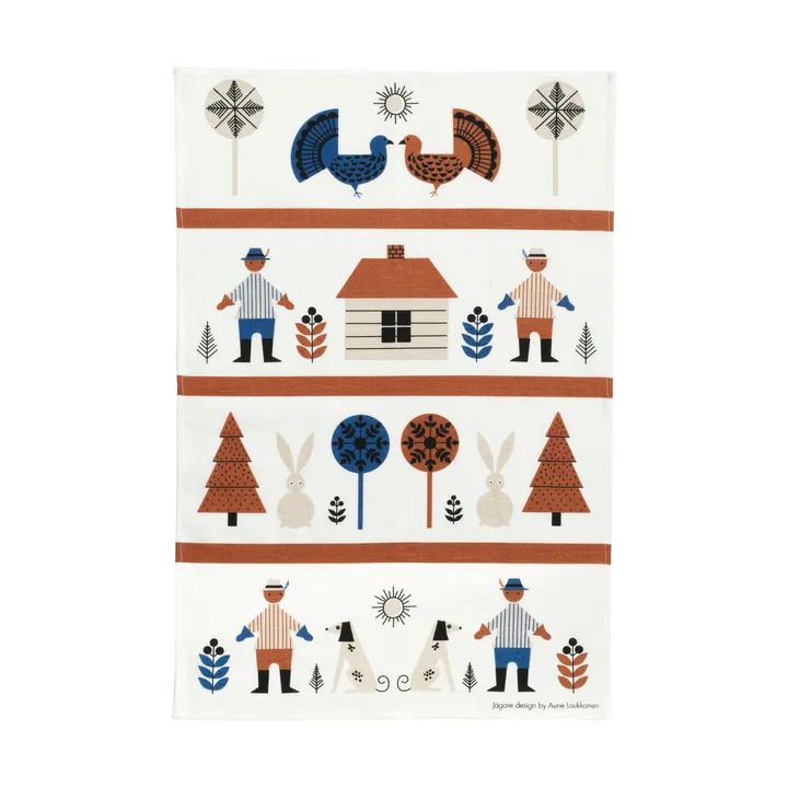 Hunter kitchen towel 47x70 cm - Blue-brown - Almedahls