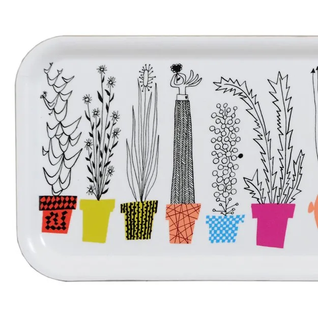 Italiensk blomsterhylla tray, 32x15 cm Almedahls