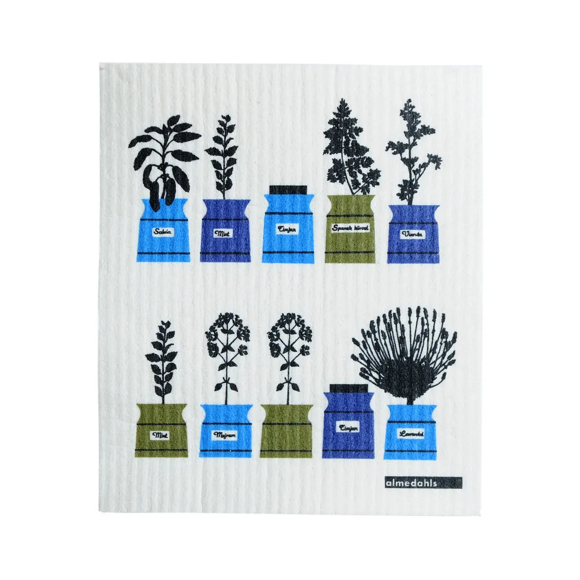Persons Kryddskåp dishcloth, blue Almedahls