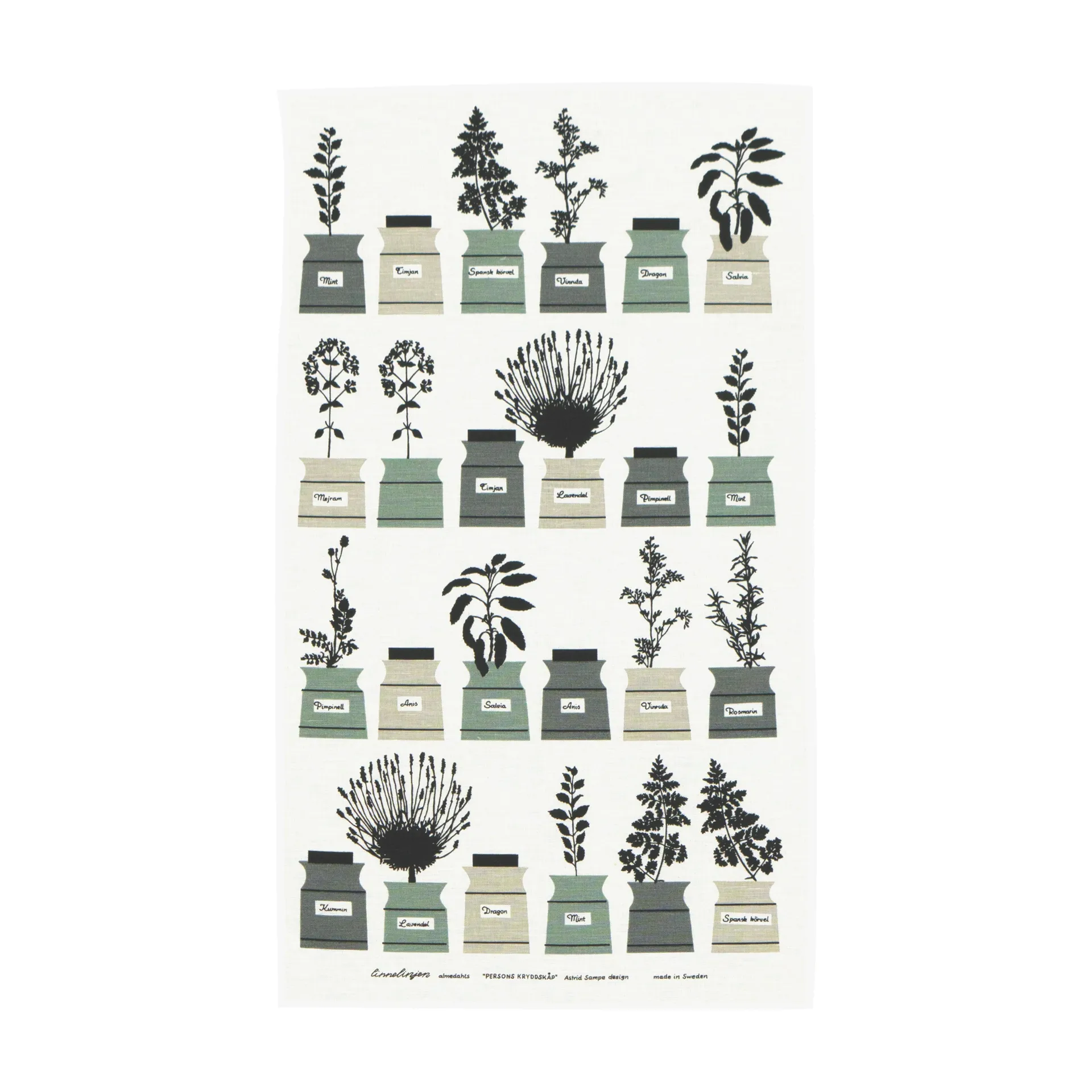 Perssons kryddcabinet kitchen towel, grey Almedahls