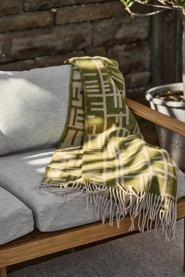 Pickepin throw 130x170 cm - Moss green-beige - Almedahls