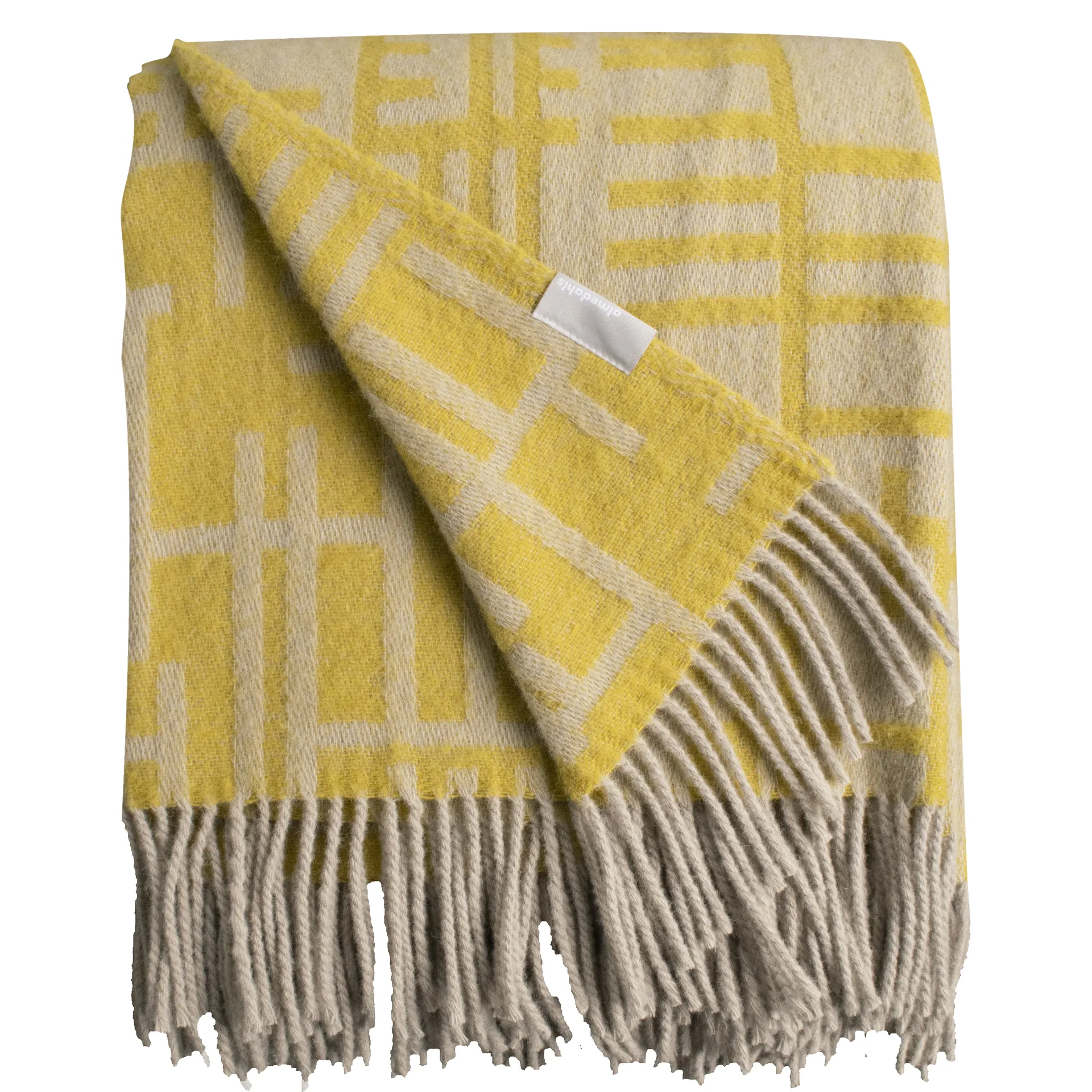 Pickepin throw 130x170 cm, Oliv (yellow) Almedahls