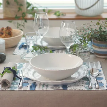 Picknick placemat 34x45 cm 2-pack - Blue-beige - Almedahls