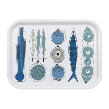 Picknick tray 20x27 cm - Blue-beige - Almedahls