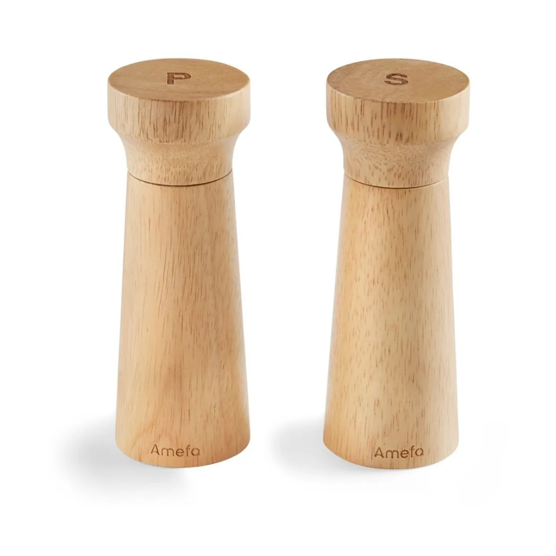 Salt & pepper mill 15 cm 2-pack, Modern wood Amefa