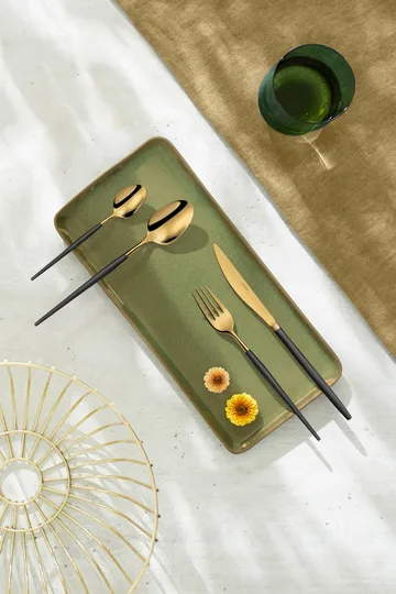 Soprano cutlery set 16 pieces - Black brass - Amefa