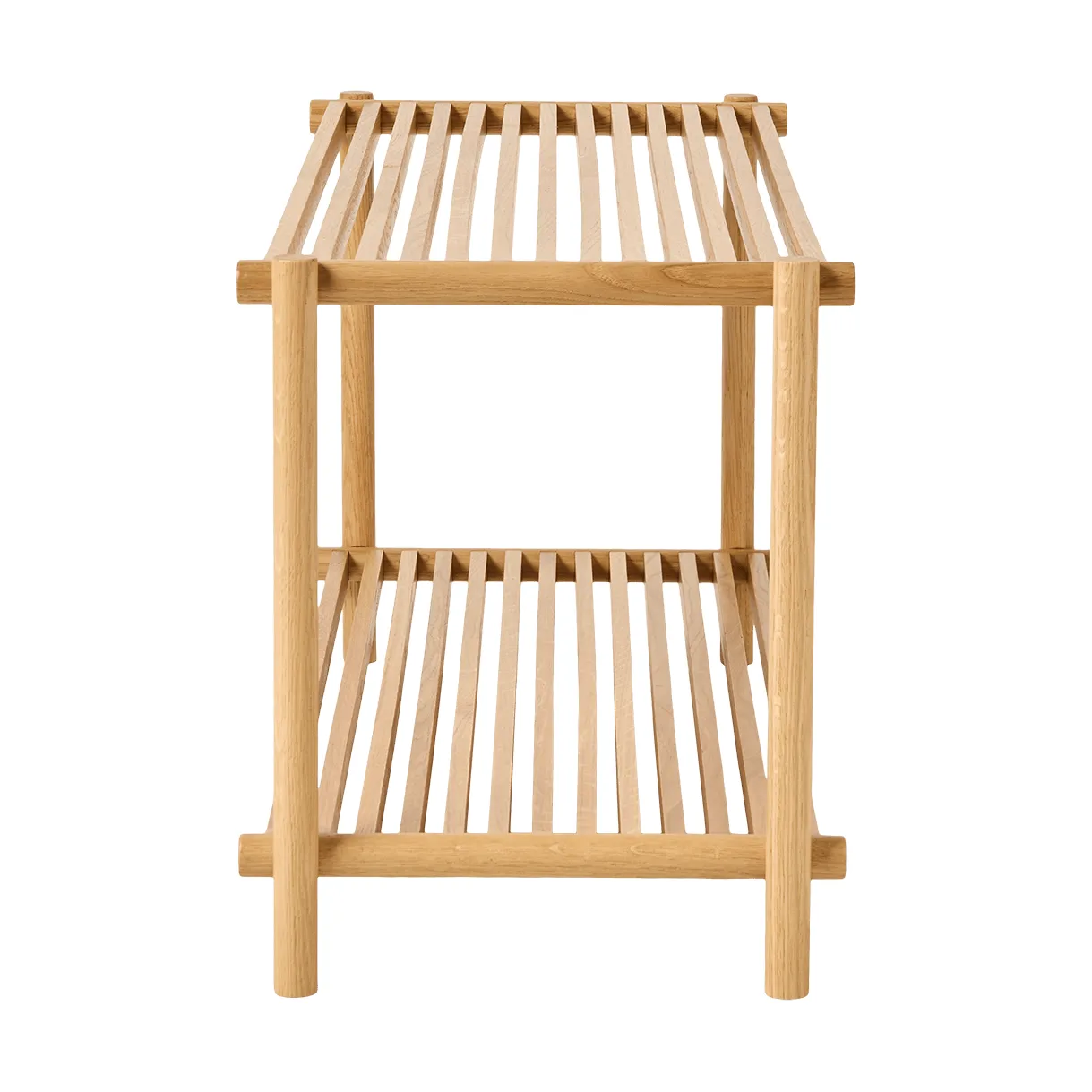 Column shoe rack, Matt lacquered oak Andersen Furniture