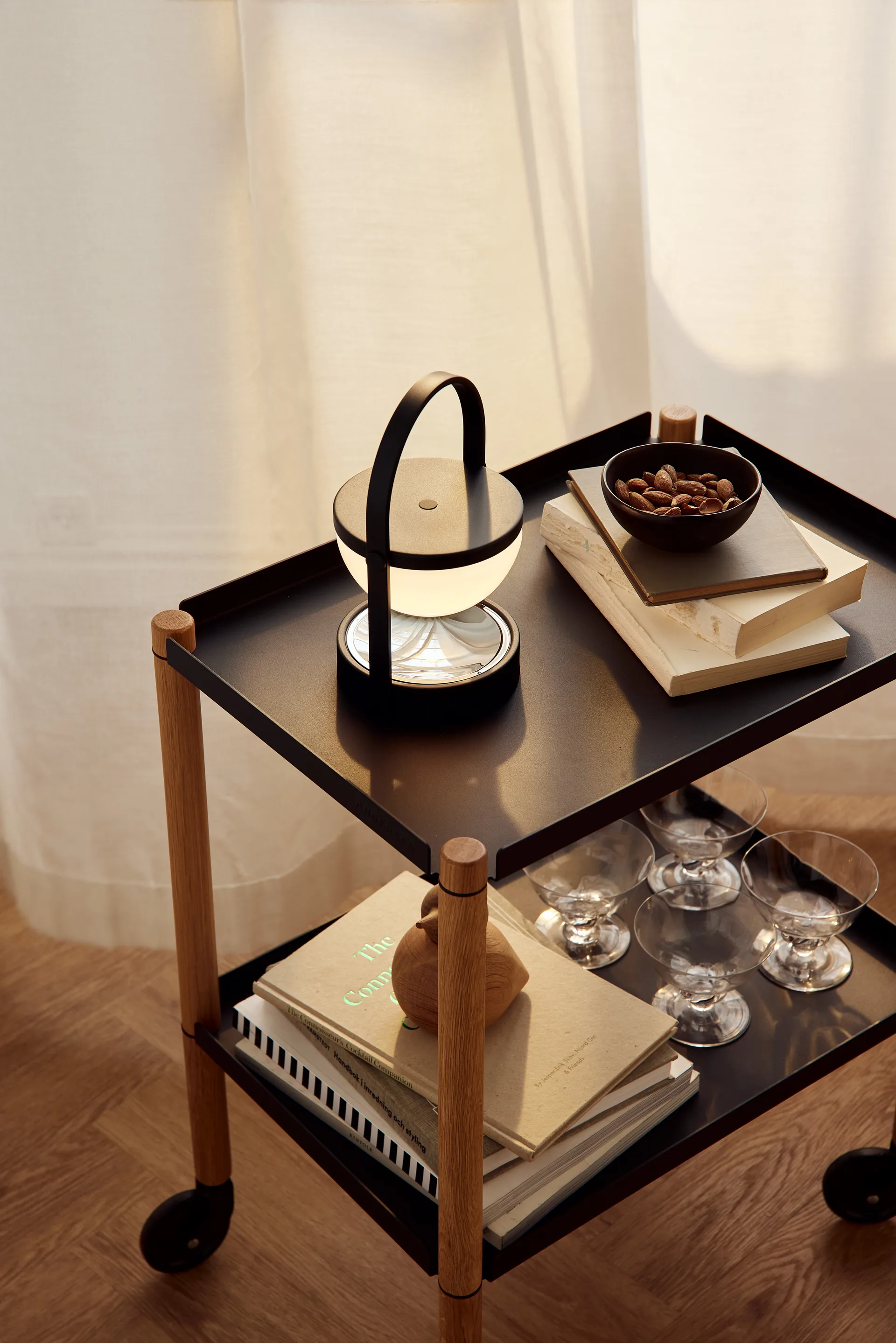 Connect table, Oiled oak, black metal Andersen Furniture