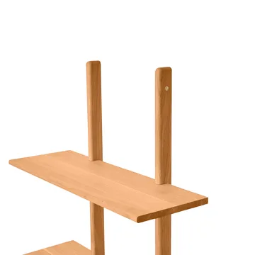 Essence wall shelf - Oiled Natural Oak, 70x25x140 cm - Andersen Furniture