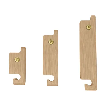 Multi Hooks hook set of 3 - Oak - Andersen Furniture