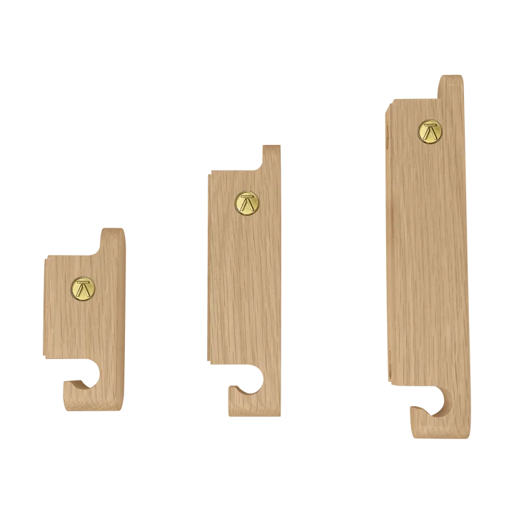 Multi Hooks hook set of 3 - Oak - Andersen Furniture