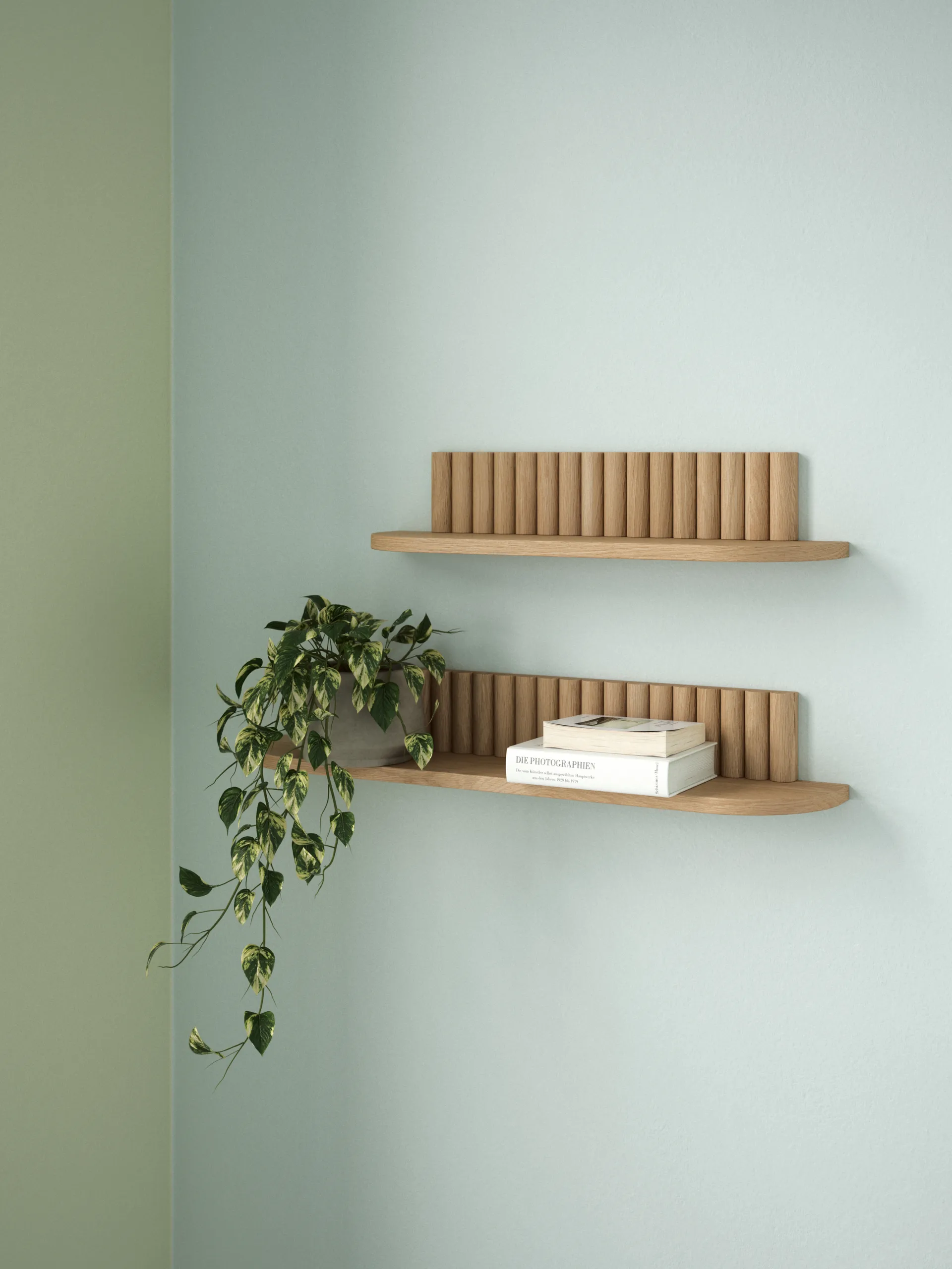 Pillar wall shelf, Oak, 60x15x12 cm Andersen Furniture
