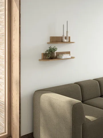 Pillar wall shelf - Oiled Natural Oak, 78x15x12 cm - Andersen Furniture
