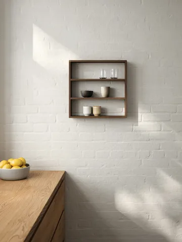 Sector wall shelf - Smoked Oiled Oak, 50x50x10 cm - Andersen Furniture