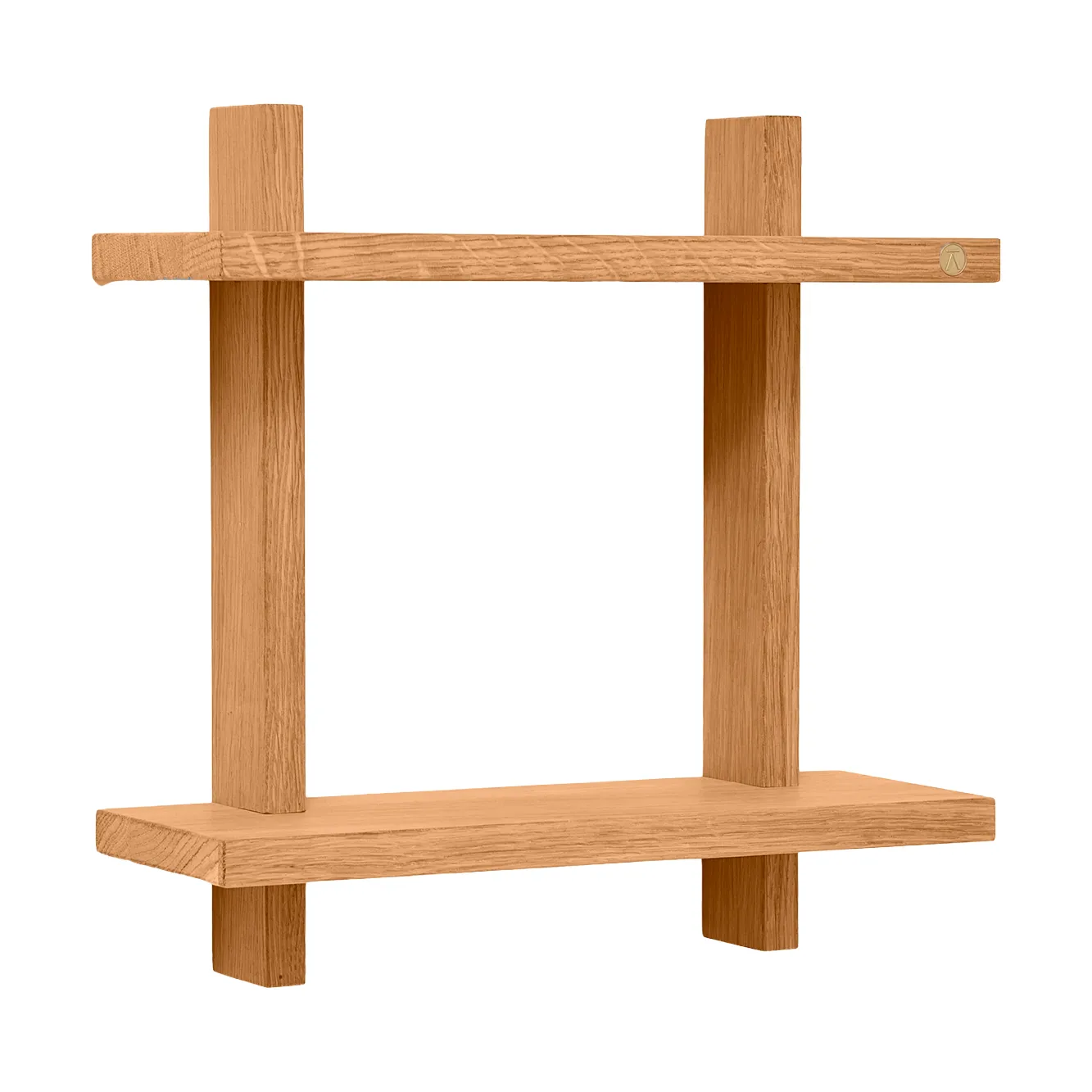 Treat double wall shelf, Oiled Natural Oak, 34x12x34 cm Andersen Furniture