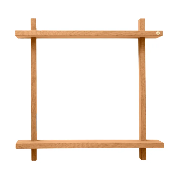 Treat double wall shelf - Oiled Natural Oak, 50x12x50 cm - Andersen Furniture