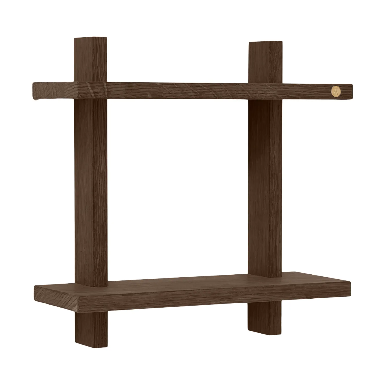 Treat double wall shelf, Smoked Oiled Oak, 34x12x34 cm Andersen Furniture
