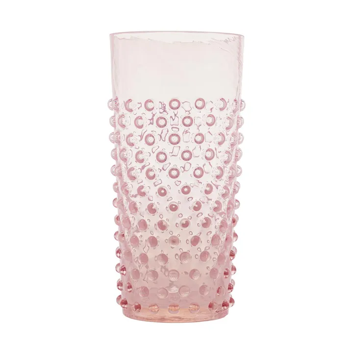 Hobnail Long drink glass 20 cl - Soft Pink - Anna Von Lipa