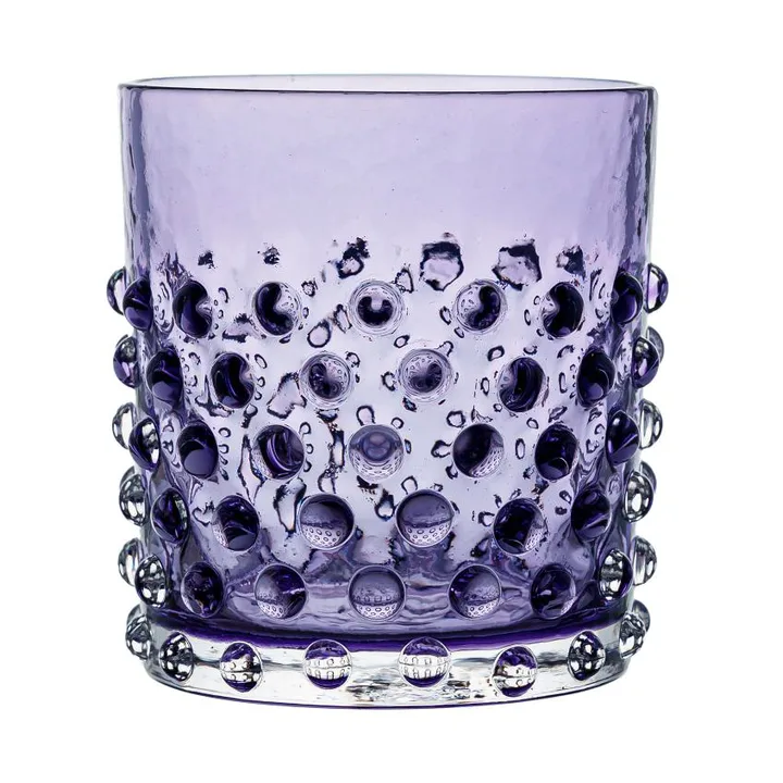 Hobnail short drink glass 15 cl - Indigo - Anna Von Lipa