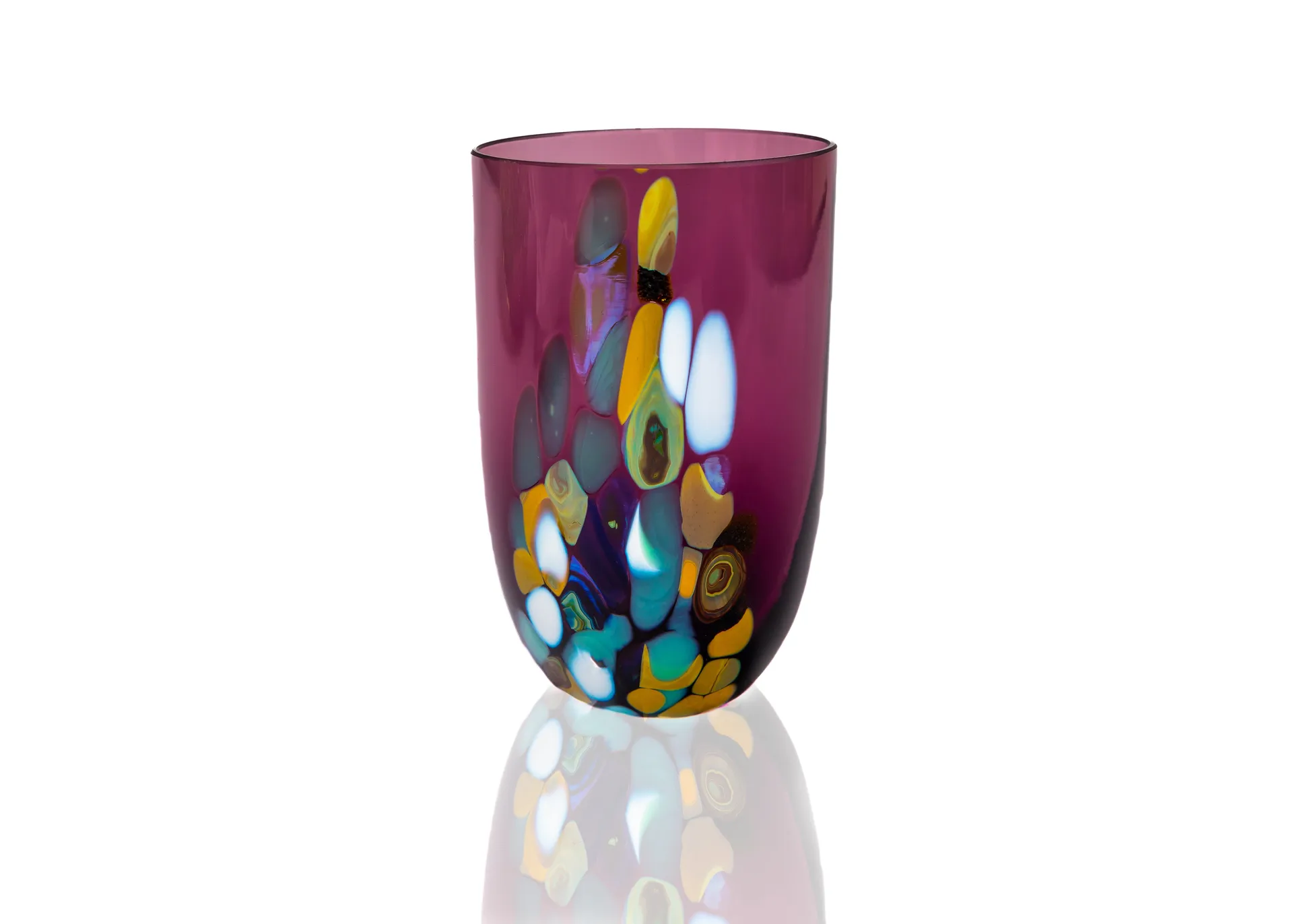 Marble drinking glass 30 cl, Mulberry purple Anna Von Lipa