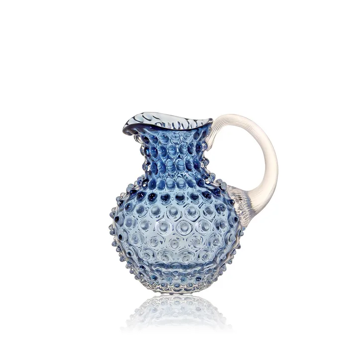 Paris Hobnail jug 1 l - Blue smoke - Anna Von Lipa