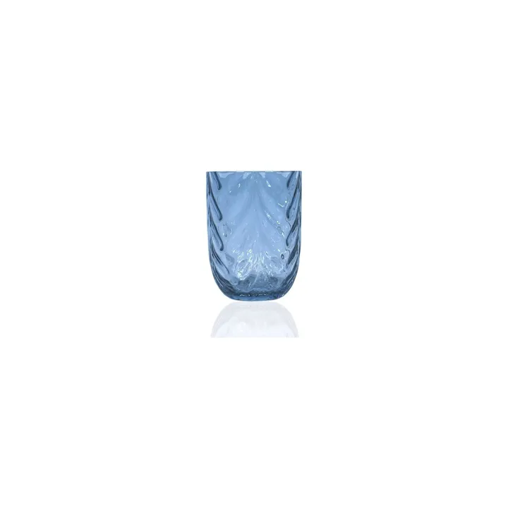 Wave drinking glass 25 cl - Blue smoke - Anna Von Lipa