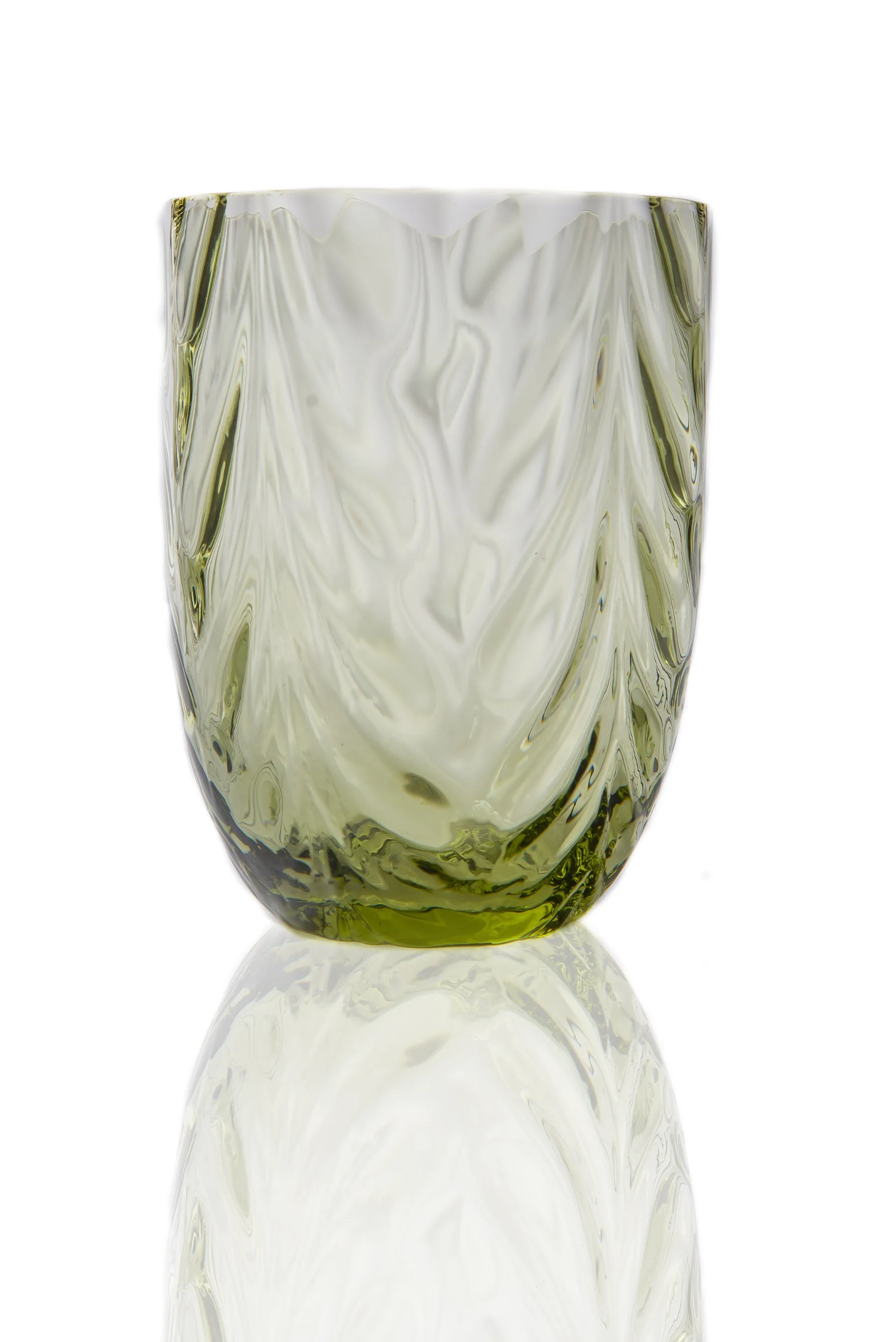 Wave drinking glass 25 cl, Olivegreen Anna Von Lipa