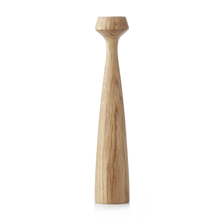Blossom Lily candle holder 24.5 cm - Oiled oak - Applicata
