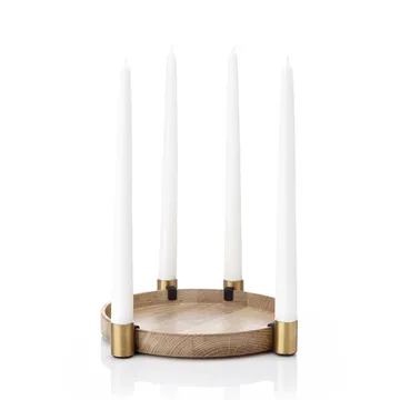 Luna candleholder - oak-brass - Applicata
