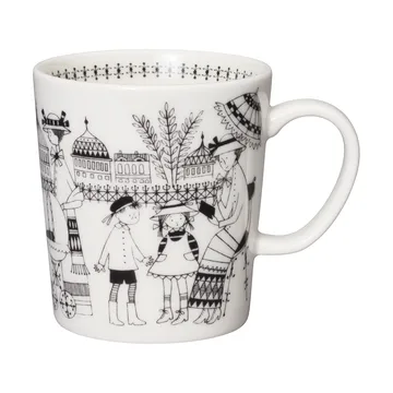 Emilia mug 30 cl - Black-white - Arabia
