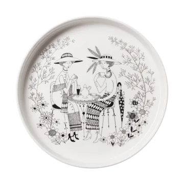 Emilia pie dish Ø28 cm - Black-white - Arabia