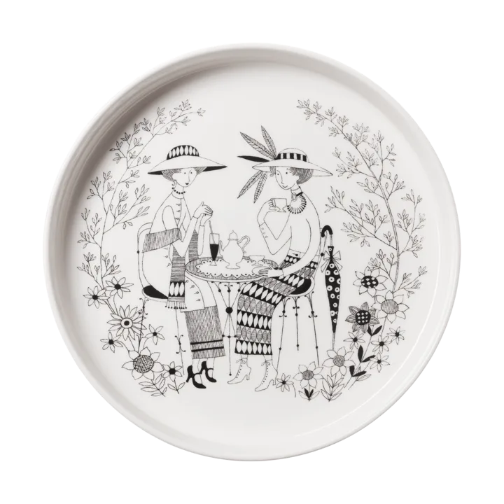 Emilia pie dish Ø28 cm - Black-white - Arabia