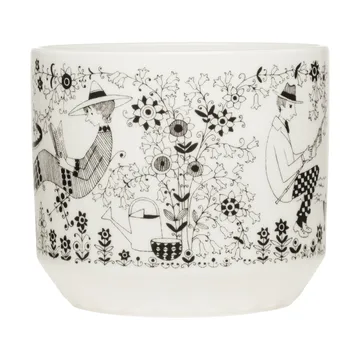 Emilia pot Ø14 cm - Black-white - Arabia