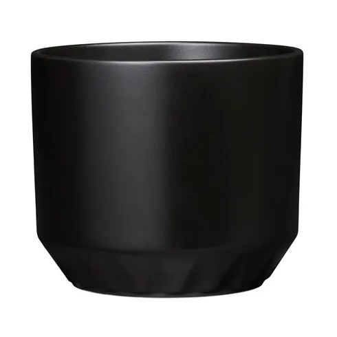 Ilona flower pot Ø12x10 cm - Matt black - Arabia
