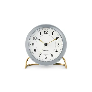 AJ Station clock 12 cm - grey-white - Arne Jacobsen Clocks