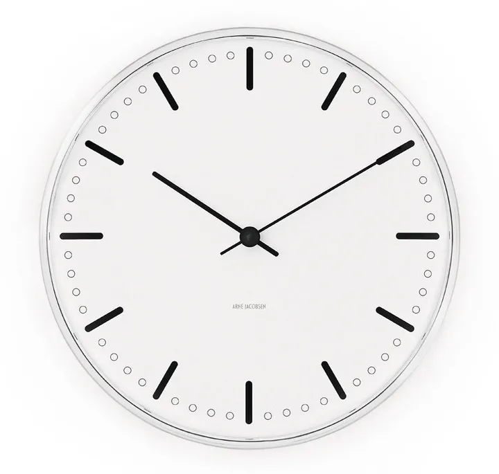Arne Jacobsen City Hall - White, Ø21 cm - Arne Jacobsen Clocks