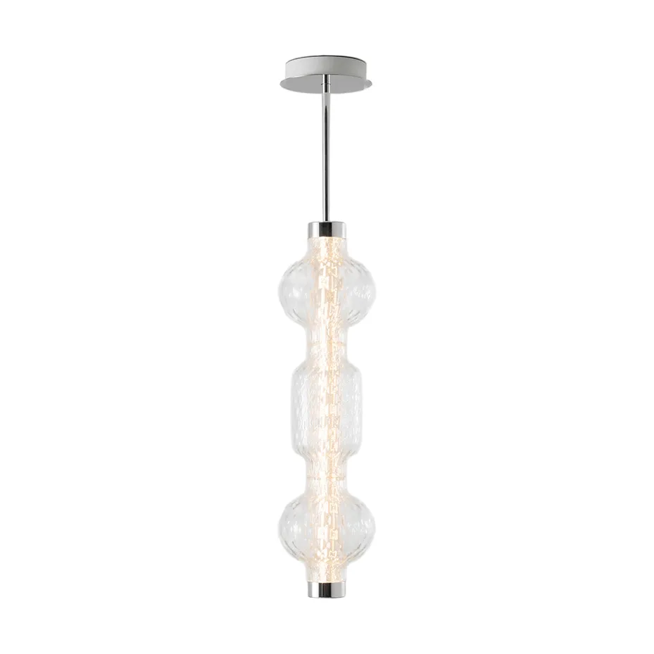 Alambicco vertical pendant lamp, 3 glass domes Artemide